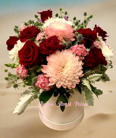 Floral Hat Box Arrangement