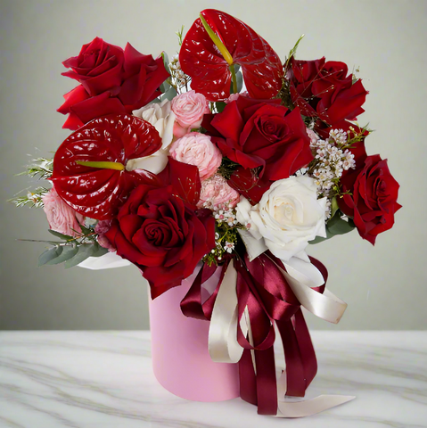 Floral Hat Box Arrangement