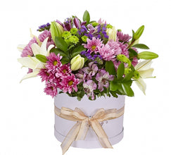 Floral Hat Box Arrangement