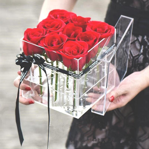 Luxury Acrylic Fresh Flower Gift Box